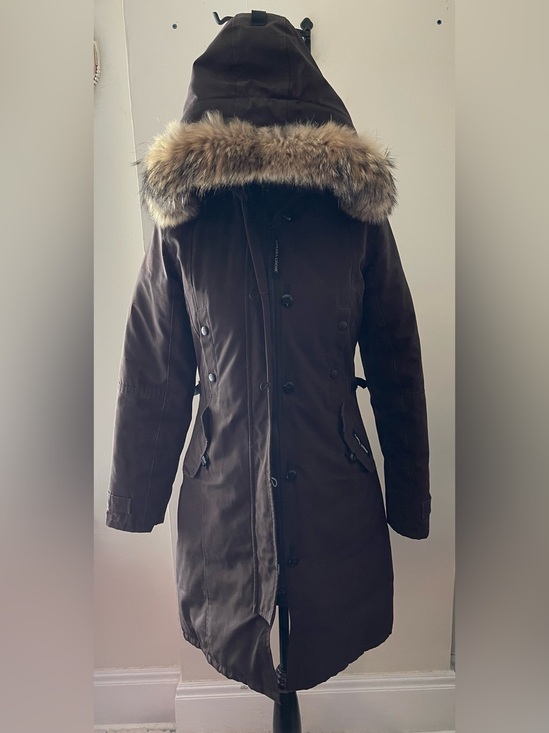 Canada Goose Jackets & Blazers - Canada Goose Kensington  Brown Parka Fur-Trim Hood Size Small
